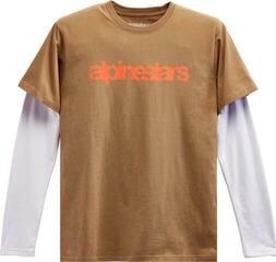 T-Shirt Alpinestars Stack LS Knit Sand/Warm Red