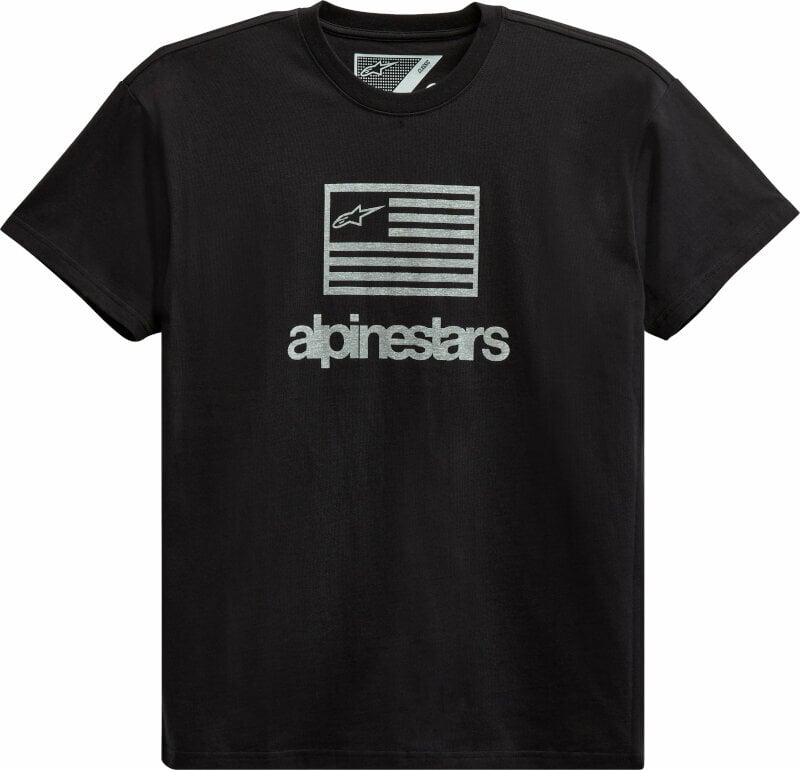Camiseta de manga corta Alpinestars Flag Tee Black S Camiseta de manga corta