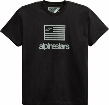 T-Shirt Alpinestars Flag Tee Black M T-Shirt - 1