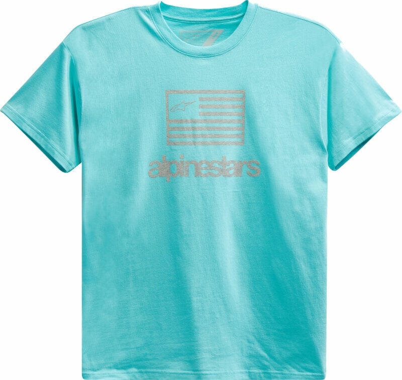 T-Shirt Alpinestars Flag Tee Light Aqua M T-Shirt