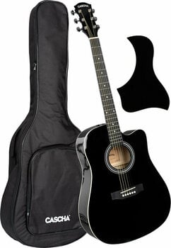 Guitarra dreadnought Cascha CGA100BK Black - 1