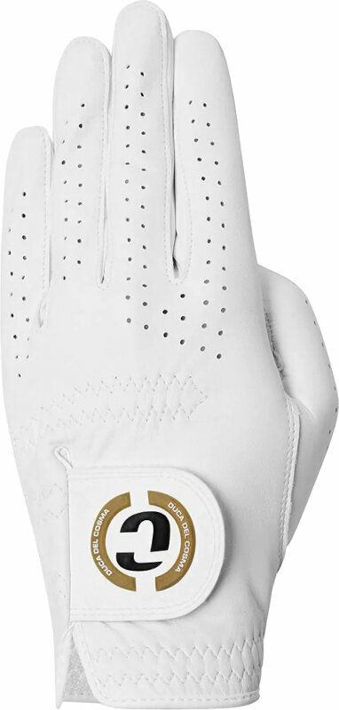 Handschuhe Duca Del Cosma Elite Pro Mens Golf Glove Left Hand for Right Handed Golfer Fontana White M