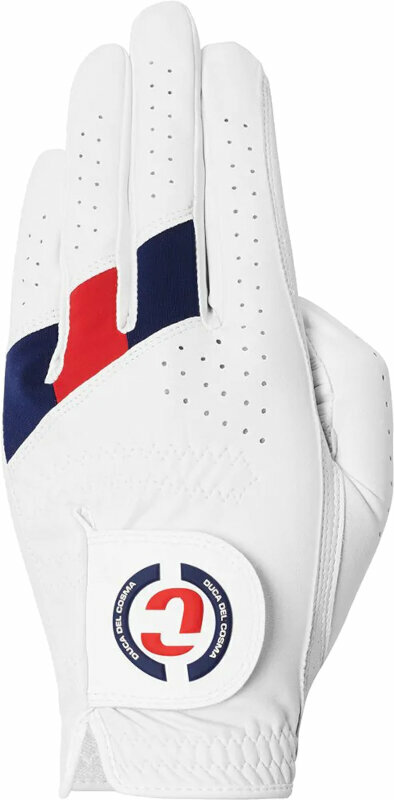 guanti Duca Del Cosma Men's Hybrid Pro Brompton Golf Glove LH White/Navy/Red S