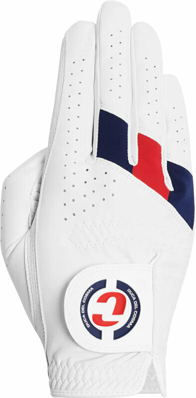 guanti Duca Del Cosma Men's Hybrid Pro Brompton Golf Glove RH White/Navy/Red S