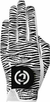 Gloves Duca Del Cosma Women's Designer Pro Golf Glove LH White/Giraffe L - 1