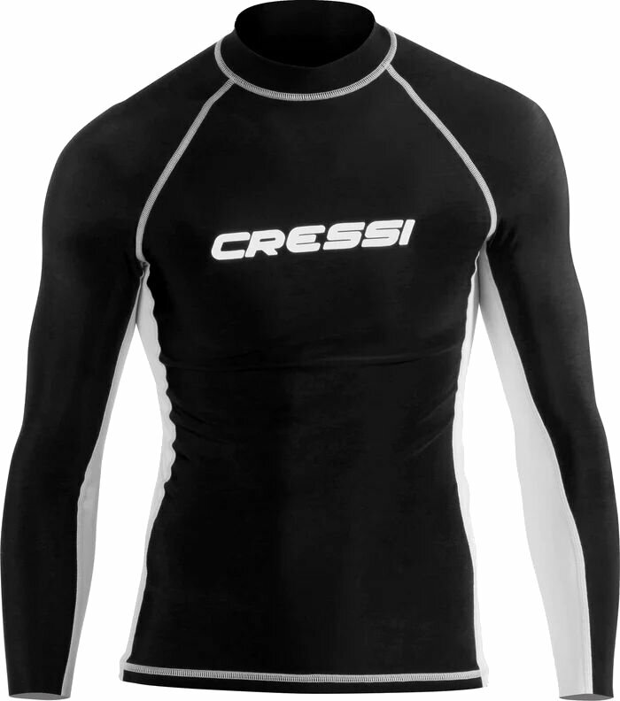 Hemd Cressi Rash Guard Man Long Sleeve Hemd Black/White XL