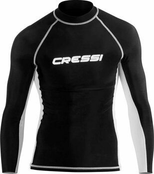 Camisa Cressi Rash Guard Man Long Sleeve Camisa Black/White XL - 1