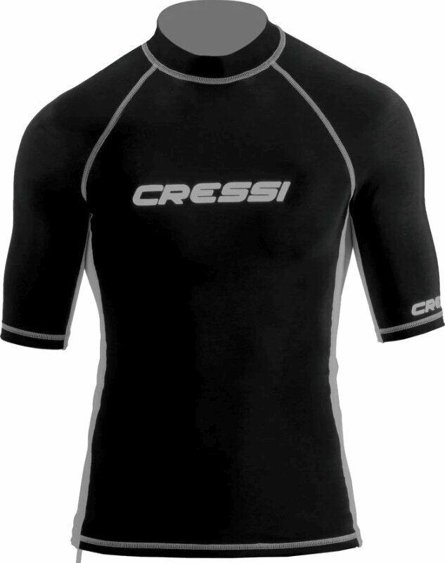 Camisa Cressi Rash Guard Man Short Sleeve Camisa Black XL