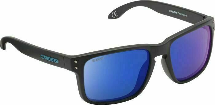 Sonnenbrille fürs Segeln Cressi Blaze Sunglasses Matt/Black/Mirrored/Blue/Mirrored Sonnenbrille fürs Segeln