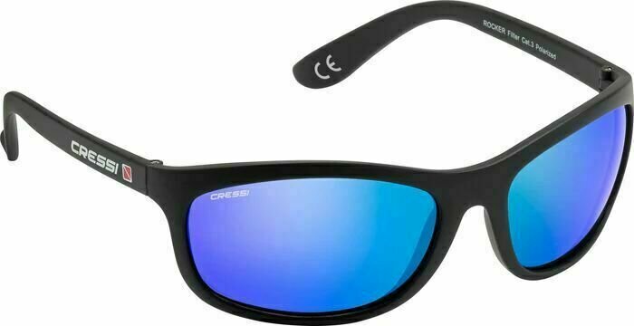 Sonnenbrille fürs Segeln Cressi Rocker Floating Black/Mirrored/Blue Sonnenbrille fürs Segeln