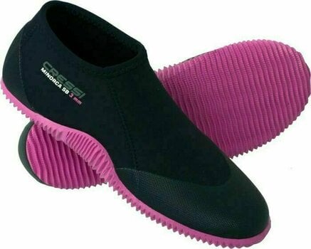 Неопренови обувки Cressi Minorca 3mm Shorty Boots Black/White/Pink Logo And Pink Solex XS - 1