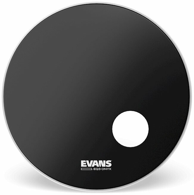 Rezonančná blana na bubon Evans BD18RONX EQ3 Onyx Coated 18" Čierna Rezonančná blana na bubon