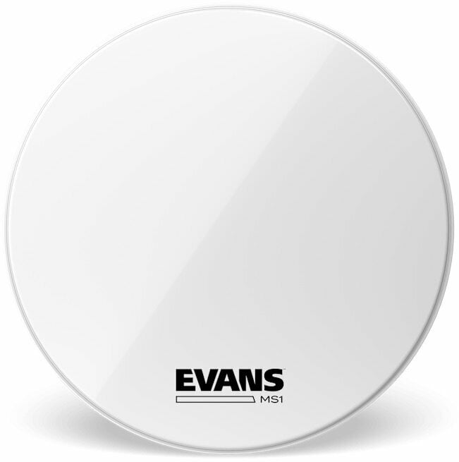 Peaux pour percussions de défilé Evans BD24MS1W MS1 Marching Bass White 24" Peaux pour percussions de défilé