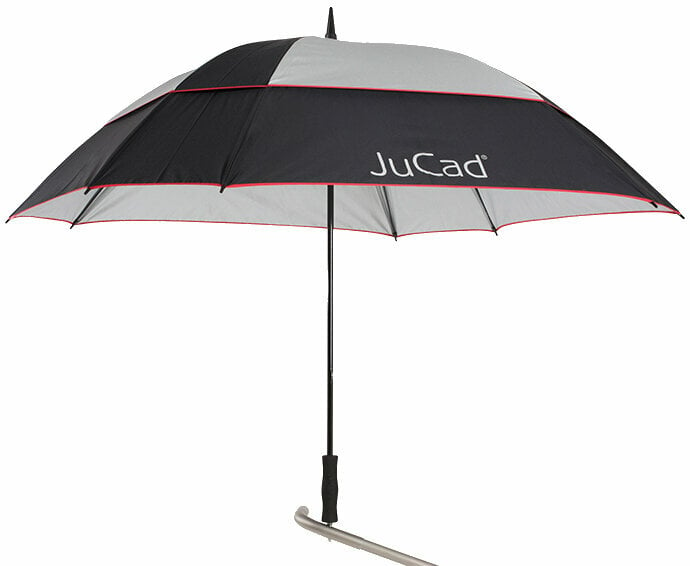 Dáždnik Jucad Umbrella Windproof With Pin Black/Silver/Red