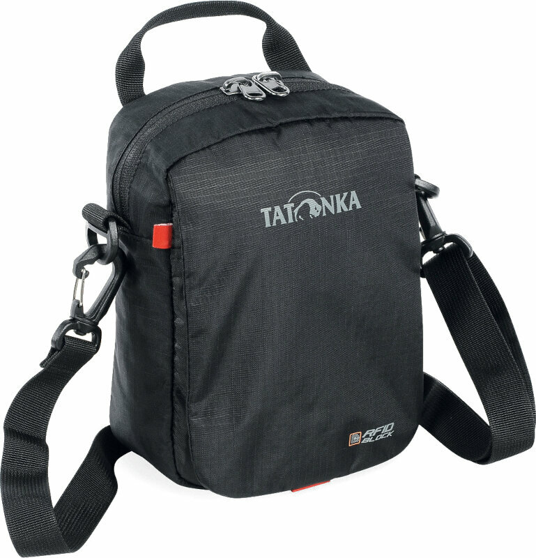 Denarnico, naramna torba Tatonka Check In RFID B Black Torba za čez ramo