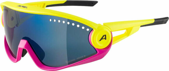 Cycling Glasses Alpina 5w1ng Pineapple/Magenta Matt/Blue Cycling Glasses - 1