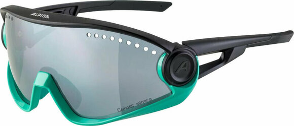 Cycling Glasses Alpina 5w1ng Turquoise/Black Matt/Black Cycling Glasses - 1