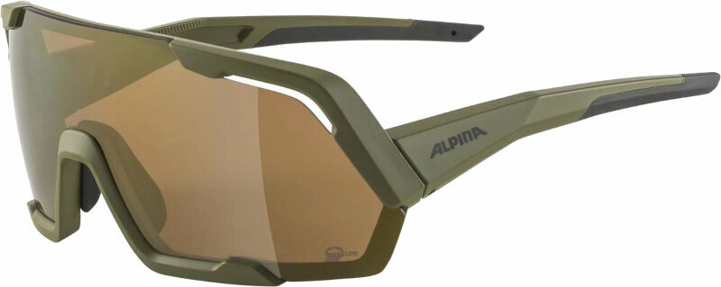 Óculos de ciclismo Alpina Rocket Q-Lite Olive Matt/Bronce Óculos de ciclismo
