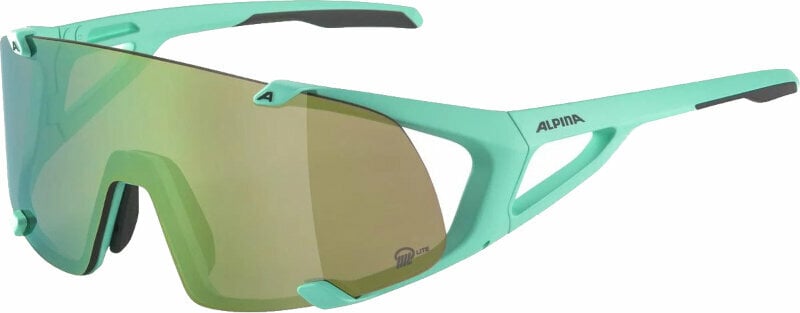 Sportbrillen Alpina Hawkeye S Q-Lite Turquoise Matt/Green