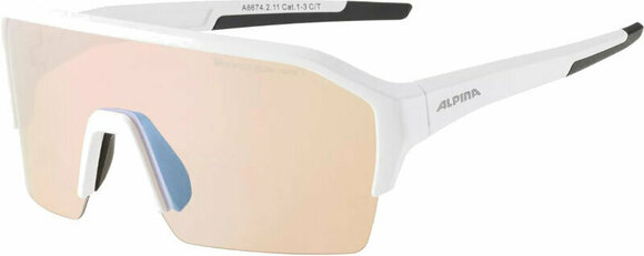 Cyklistické brýle Alpina Ram HR Q-Lite V White Matt/Blue Cyklistické brýle - 1