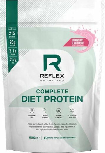 Mehrkomponentenprotein Reflex Nutrition Complete Diet Protein Strawberry/Raspberry 600 g Mehrkomponentenprotein