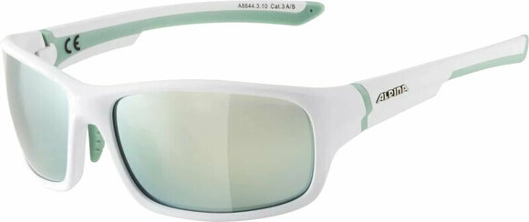 Sportsbriller Alpina Lyron S White/Pistachio Matt/Emerald - 1