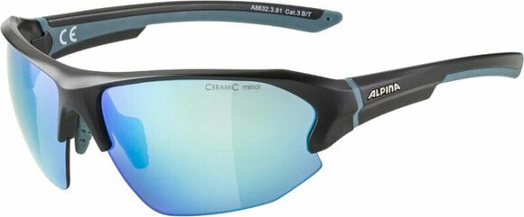 Sportglasögon Alpina Lyron HR Black/Blue Matt/Blue - 1