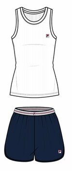 Fitness Underwear Fila FPS4122  Tank Jersey Rib / Pant French Terry White/Blue M Fitness Underwear - 1