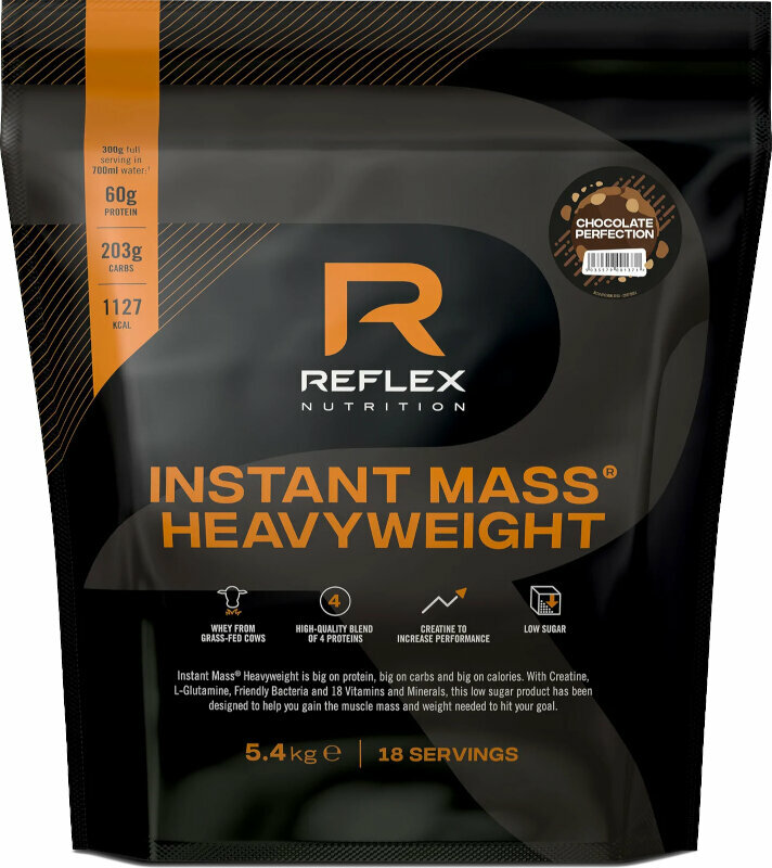 Saharidi in dobitniki Reflex Nutrition Instant Mass Heavy Weight Čokolada 5400 g Saharidi in dobitniki