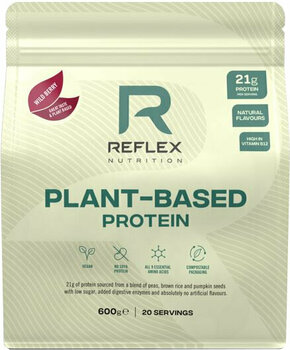 Proteínas de origen vegetal Reflex Nutrition Plant Based Protein Wild Berry 600 g Proteínas de origen vegetal - 1