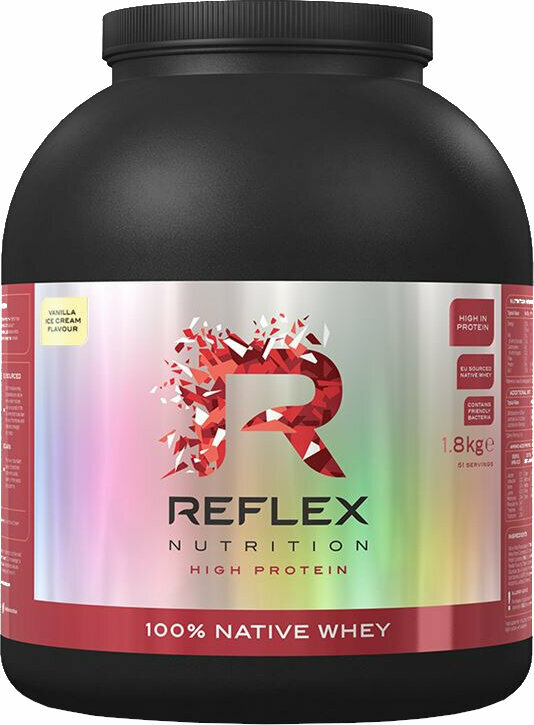 Tejsavó fehérje Reflex Nutrition 100% Native Whey Vanília 1800 g Tejsavó fehérje