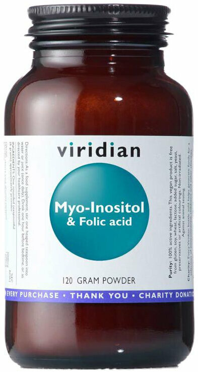 Multivitaminski Viridian Myo-Inositol & Folic Acid 120 g Multivitaminski