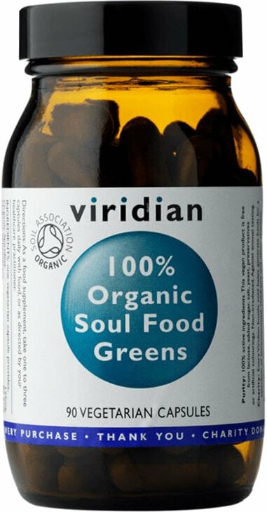 Przeciwutleniacze i naturalne ekstrakty Viridian Soul Food Greens Organic 90 Capsules Przeciwutleniacze i naturalne ekstrakty