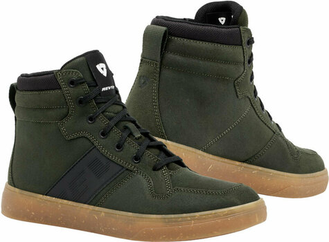 Motoros cipők Rev'it! Kick Dark Green/Brown 45 Motoros cipők - 1
