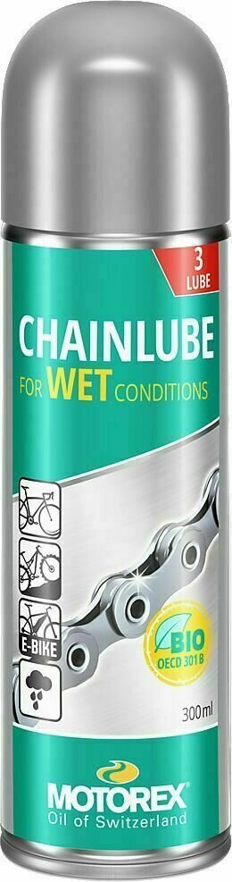 Manutenção de bicicletas Motorex Chain Lube Wet Conditions Spray 300 ml Manutenção de bicicletas