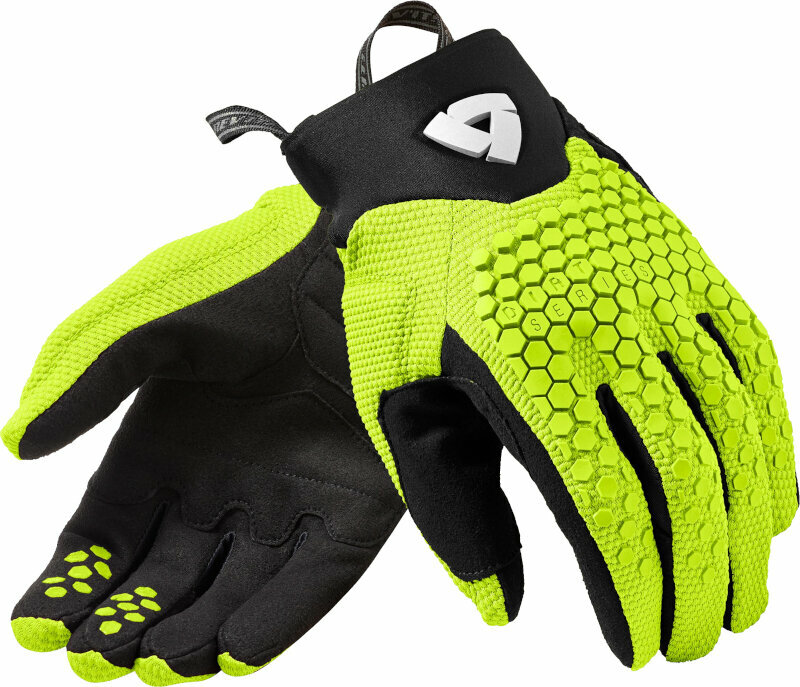 Motorcycle Gloves Rev'it! Massif Neon Yellow S Motorcycle Gloves