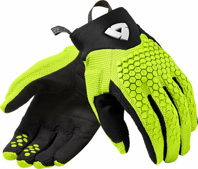 Motorcycle Gloves Rev'it! Massif Neon Yellow S Motorcycle Gloves - 1