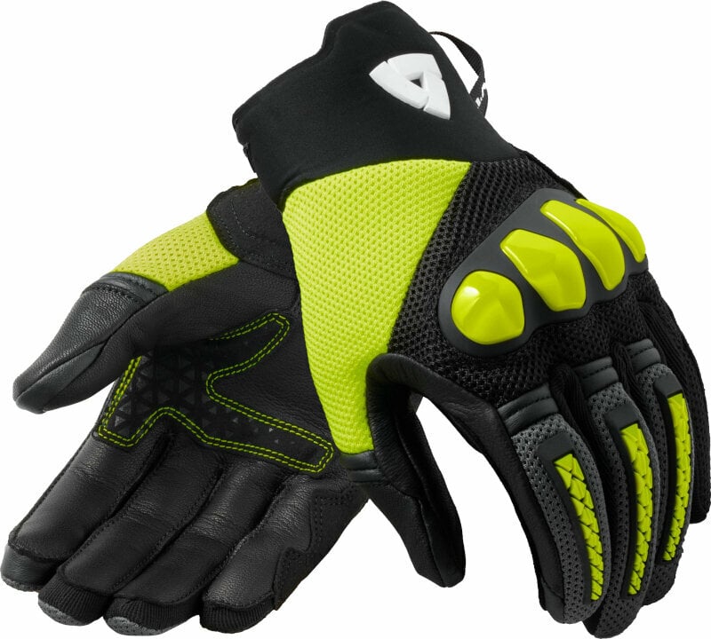 Motorcycle Gloves Rev'it! Speedart Air Black/Neon Yellow XL Motorcycle Gloves
