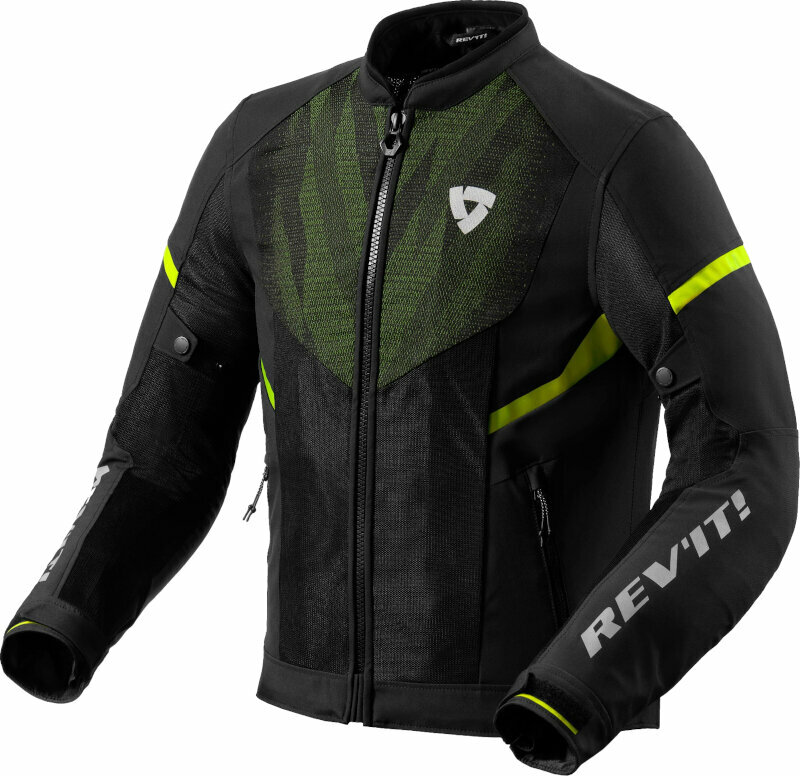 Giacca in tessuto Rev'it! Hyperspeed 2 GT Air Black/Neon Yellow L Giacca in tessuto