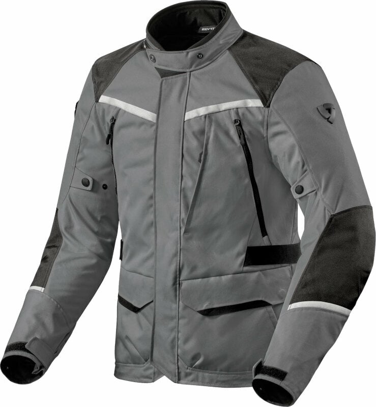 Textile Jacket Rev'it! Voltiac 3 H2O Grey/Black S Textile Jacket