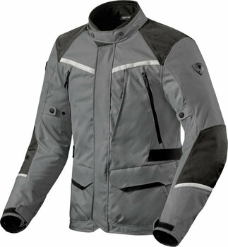 Textile Jacket Rev'it! Voltiac 3 H2O Grey/Black S Textile Jacket - 1