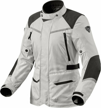 Textile Jacket Rev'it! Voltiac 3 H2O Ladies Silver/Black 34 Textile Jacket - 1