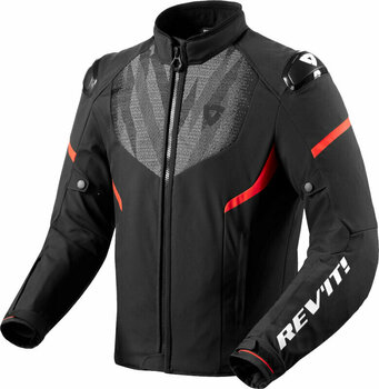 Textile Jacket Rev'it! Hyperspeed 2 H2O Black/Neon Red S Textile Jacket - 1