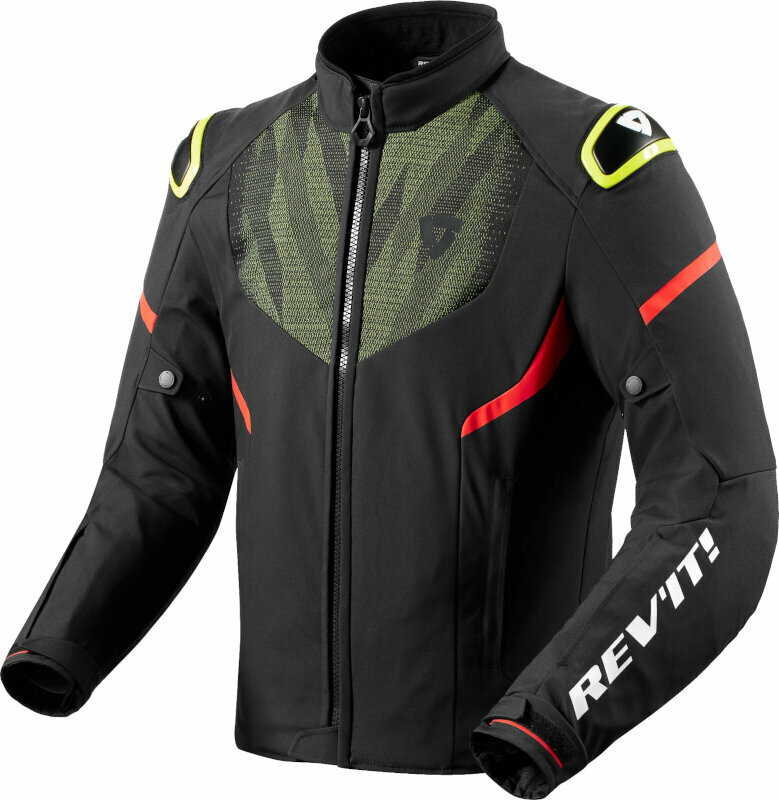 Giacca in tessuto Rev'it! Hyperspeed 2 H2O Black/Neon Yellow S Giacca in tessuto