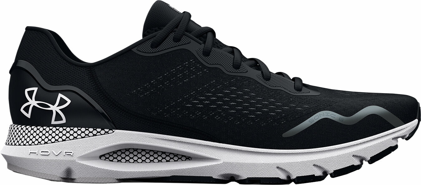 Utcai futócipők Under Armour Men's UA HOVR Sonic 6 Running Shoes Black/Black/White 42,5 Utcai futócipők
