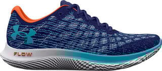 Utcai futócipők Under Armour Men's UA Flow Velociti Wind 2 Sonar Blue/Citrus Blast/Blue Surf 44 Utcai futócipők