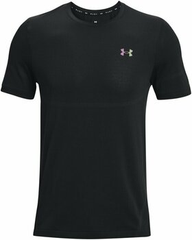Фитнес тениска Under Armour Men's UA Rush Seamless Legacy Short Sleeve Black/Black L Фитнес тениска - 1