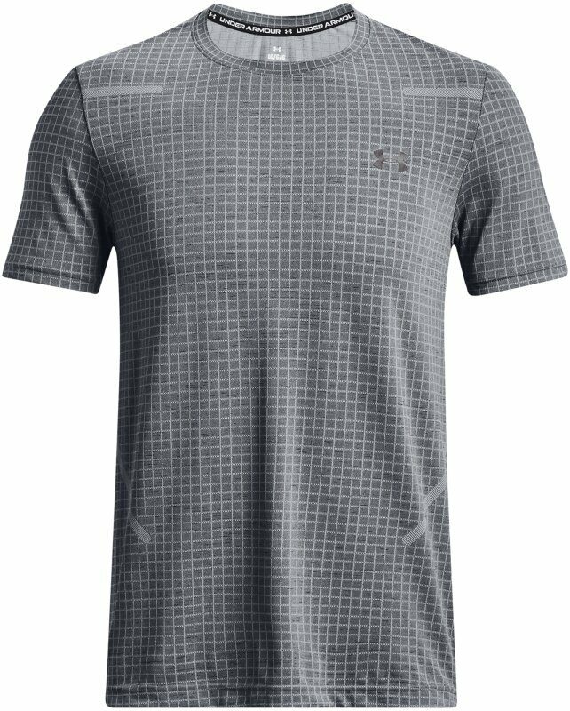 Fitness tričko Under Armour Men's UA Seamless Grid Short Sleeve Pitch Gray/Black 2XL Fitness tričko