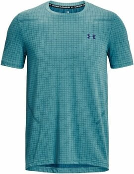 Fitness T-Shirt Under Armour Men's UA Seamless Grid Short Sleeve Glacier Blue/Sonar Blue S Fitness T-Shirt - 1