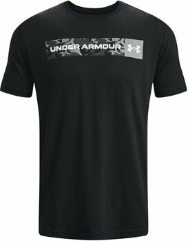 Фитнес тениска Under Armour Men's UA Camo Chest Stripe Short Sleeve Black/White S Фитнес тениска - 1